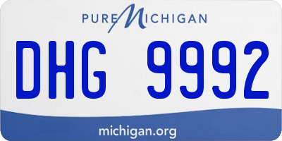 MI license plate DHG9992