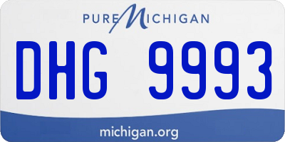 MI license plate DHG9993