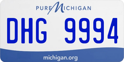 MI license plate DHG9994