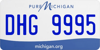 MI license plate DHG9995