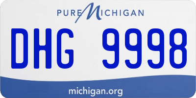 MI license plate DHG9998