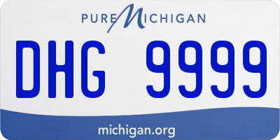 MI license plate DHG9999
