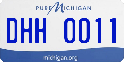 MI license plate DHH0011