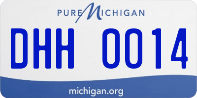 MI license plate DHH0014