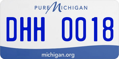 MI license plate DHH0018