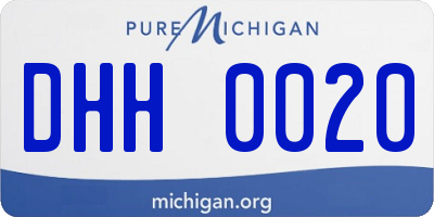MI license plate DHH0020