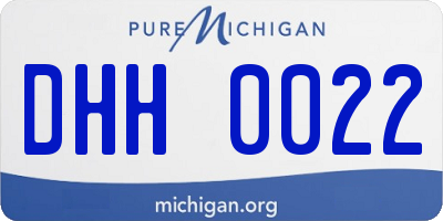 MI license plate DHH0022