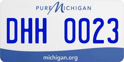 MI license plate DHH0023