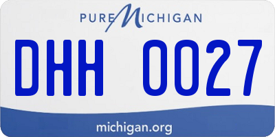 MI license plate DHH0027