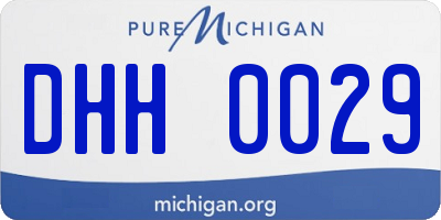 MI license plate DHH0029