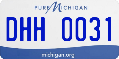 MI license plate DHH0031