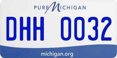 MI license plate DHH0032