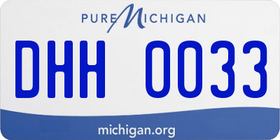 MI license plate DHH0033