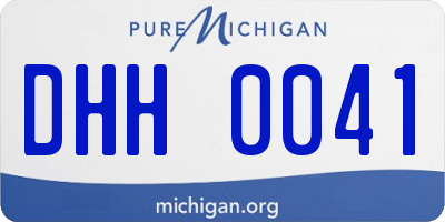 MI license plate DHH0041