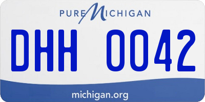 MI license plate DHH0042