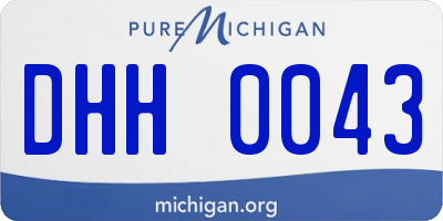 MI license plate DHH0043