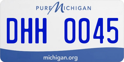 MI license plate DHH0045