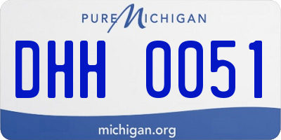 MI license plate DHH0051