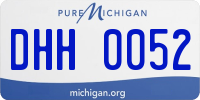 MI license plate DHH0052
