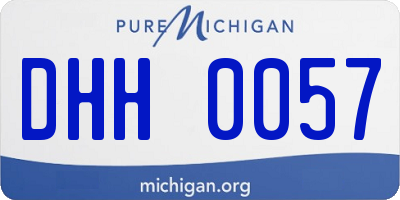 MI license plate DHH0057