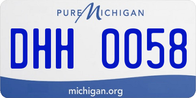 MI license plate DHH0058