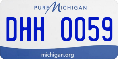 MI license plate DHH0059