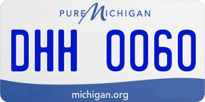 MI license plate DHH0060