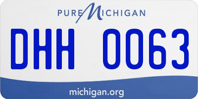 MI license plate DHH0063