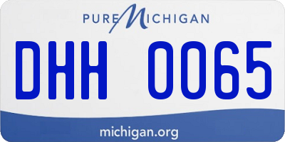MI license plate DHH0065