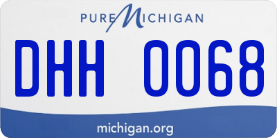 MI license plate DHH0068