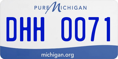 MI license plate DHH0071
