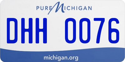MI license plate DHH0076