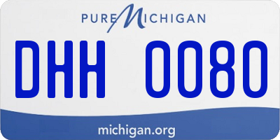 MI license plate DHH0080