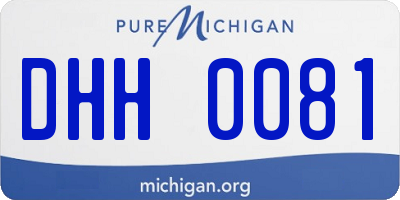 MI license plate DHH0081