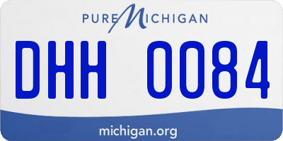 MI license plate DHH0084