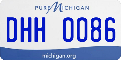 MI license plate DHH0086