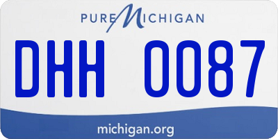 MI license plate DHH0087