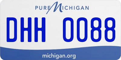 MI license plate DHH0088
