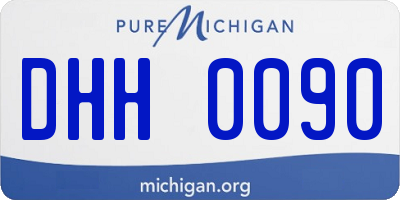 MI license plate DHH0090