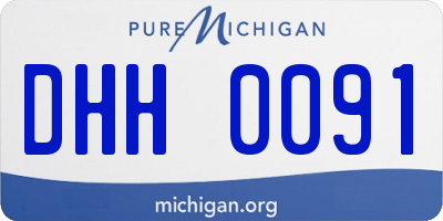 MI license plate DHH0091