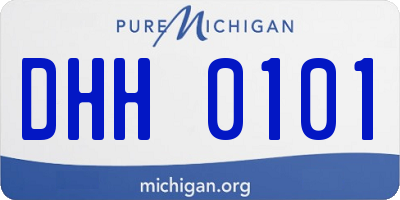 MI license plate DHH0101