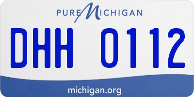 MI license plate DHH0112