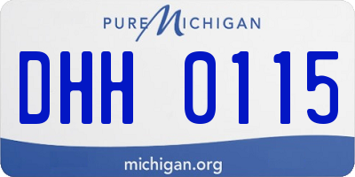 MI license plate DHH0115