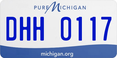 MI license plate DHH0117