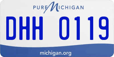 MI license plate DHH0119