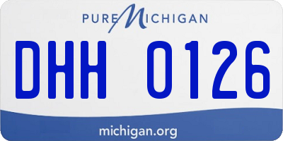 MI license plate DHH0126