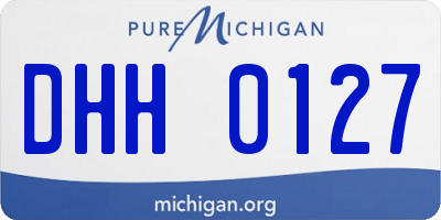 MI license plate DHH0127