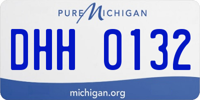 MI license plate DHH0132