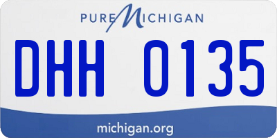 MI license plate DHH0135