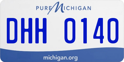 MI license plate DHH0140